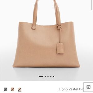 Mango Light Brown Shoulder Bag